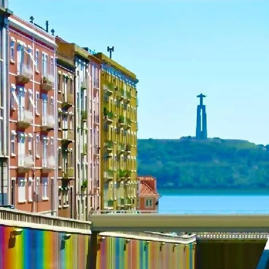 Rainbow Wall Lisbon Loft Apartment