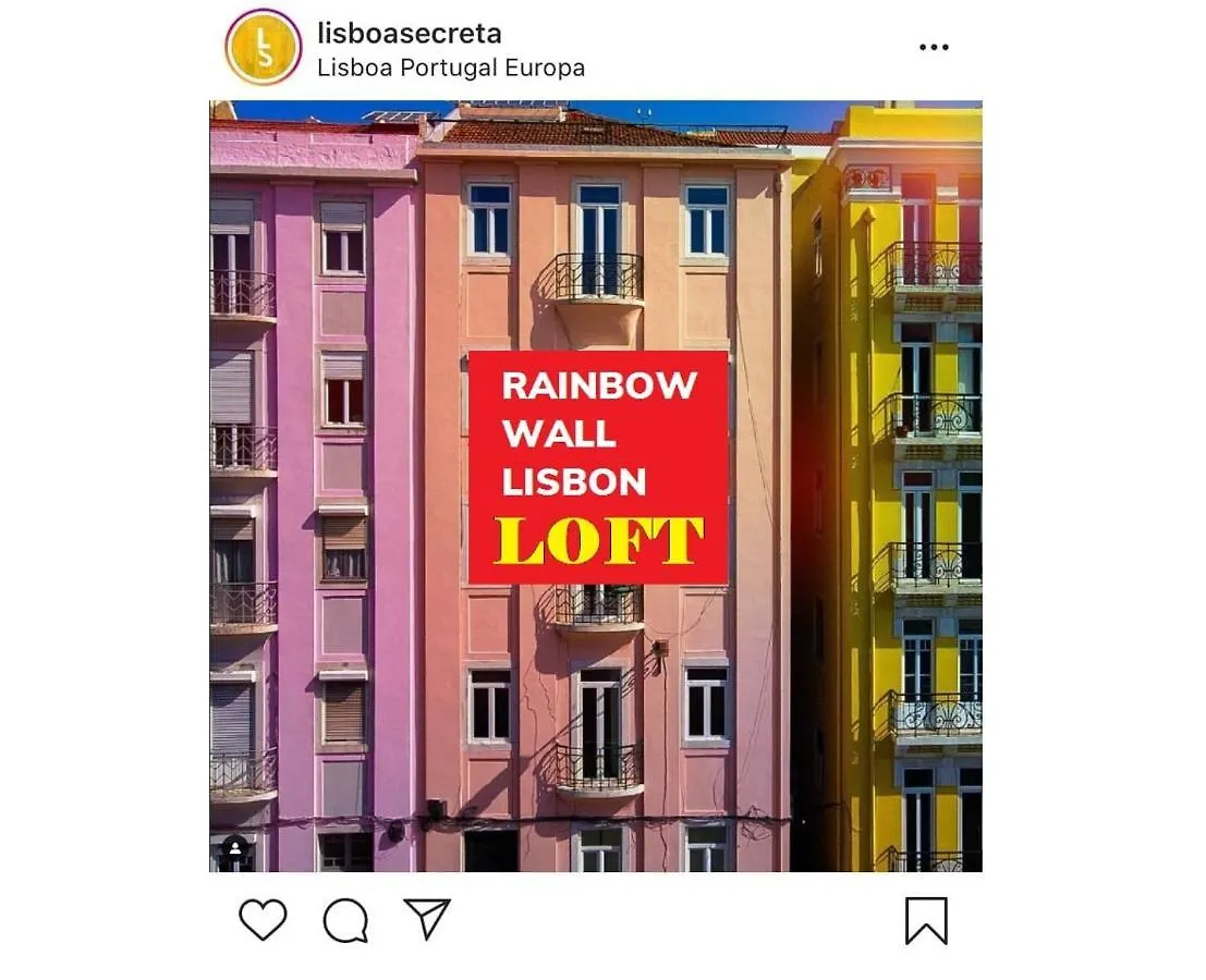 Rainbow Wall Lisbon Loft Apartment 0*,