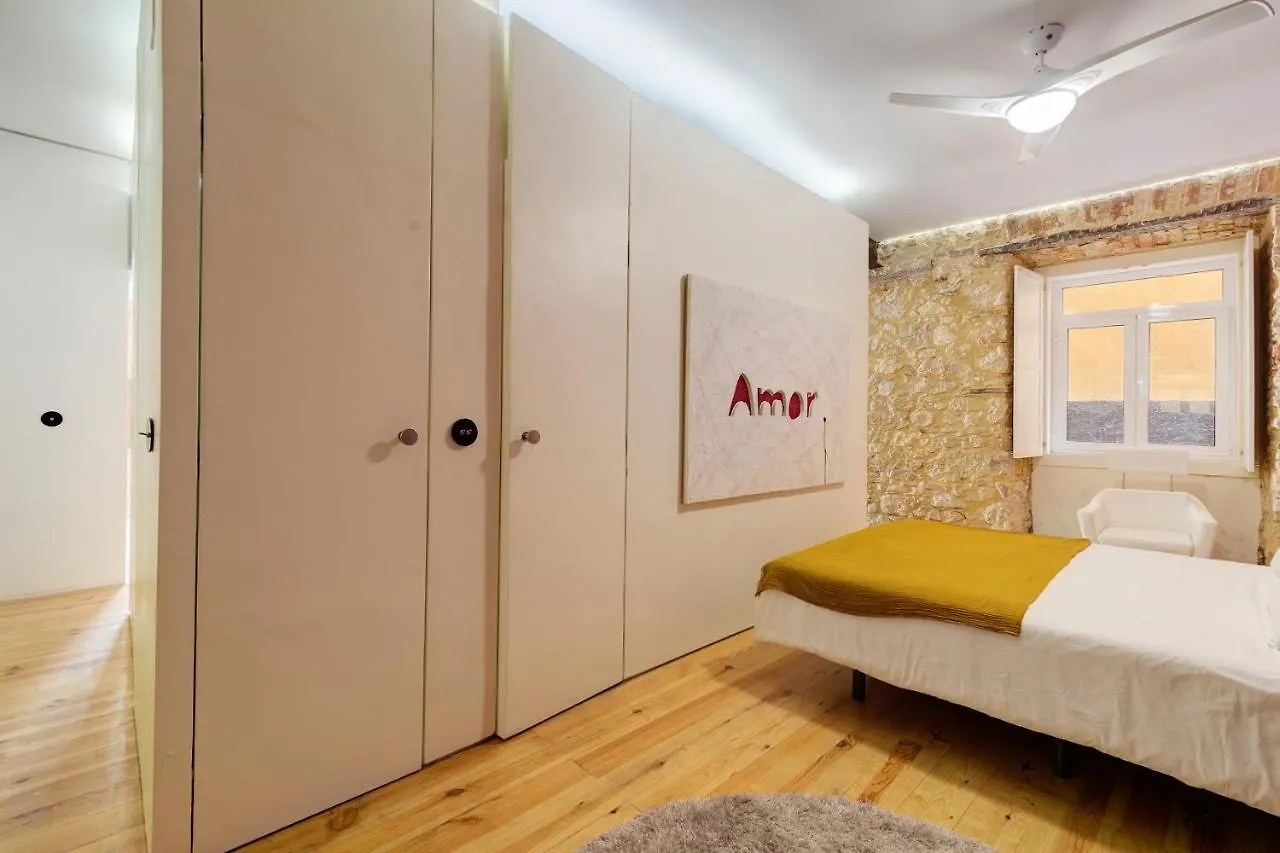 Rainbow Wall Lisbon Loft Apartment Portugal
